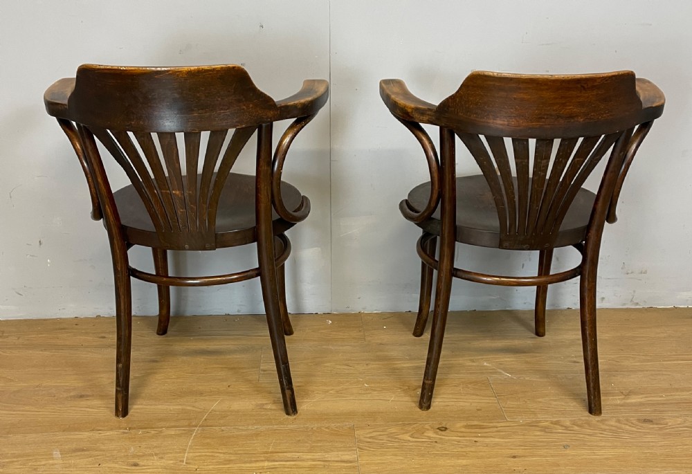 C19TH pair of Thonet bentwood armchairs  View X