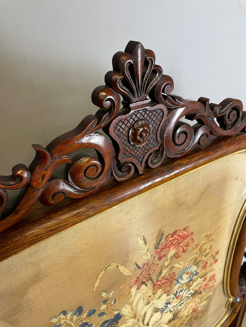 Country House C19TH rosewood fire screen  View III