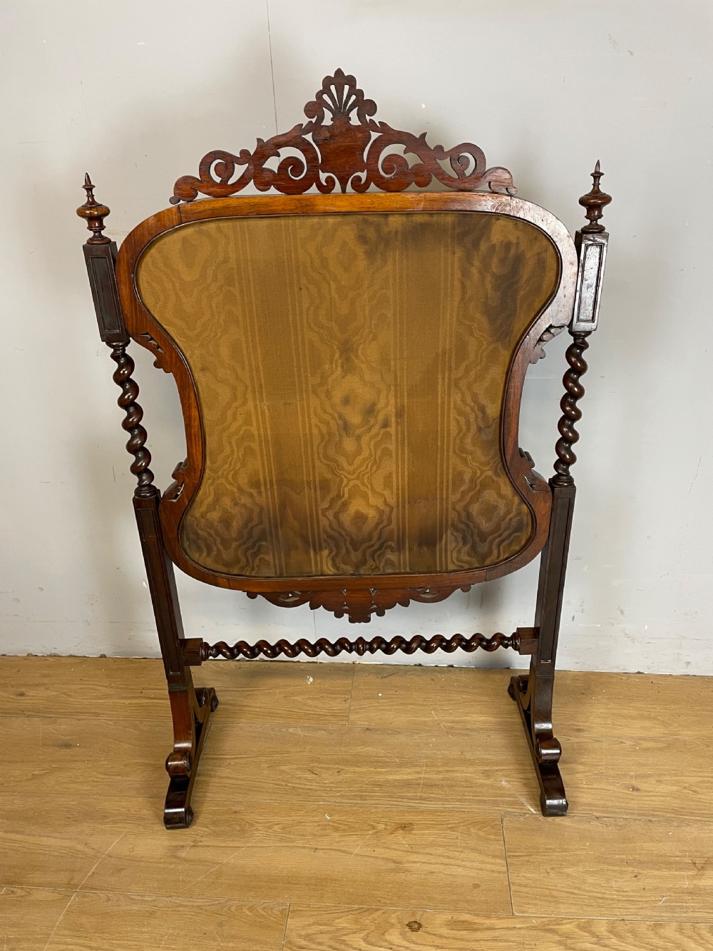Country House C19TH rosewood fire screen  View X