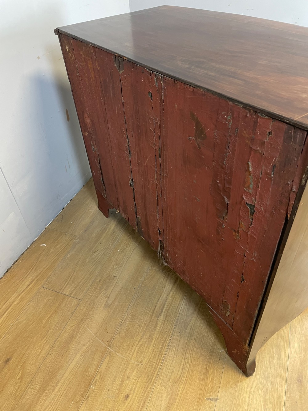 Georgian inlaid mahogany bow front chest of drawers  View XI