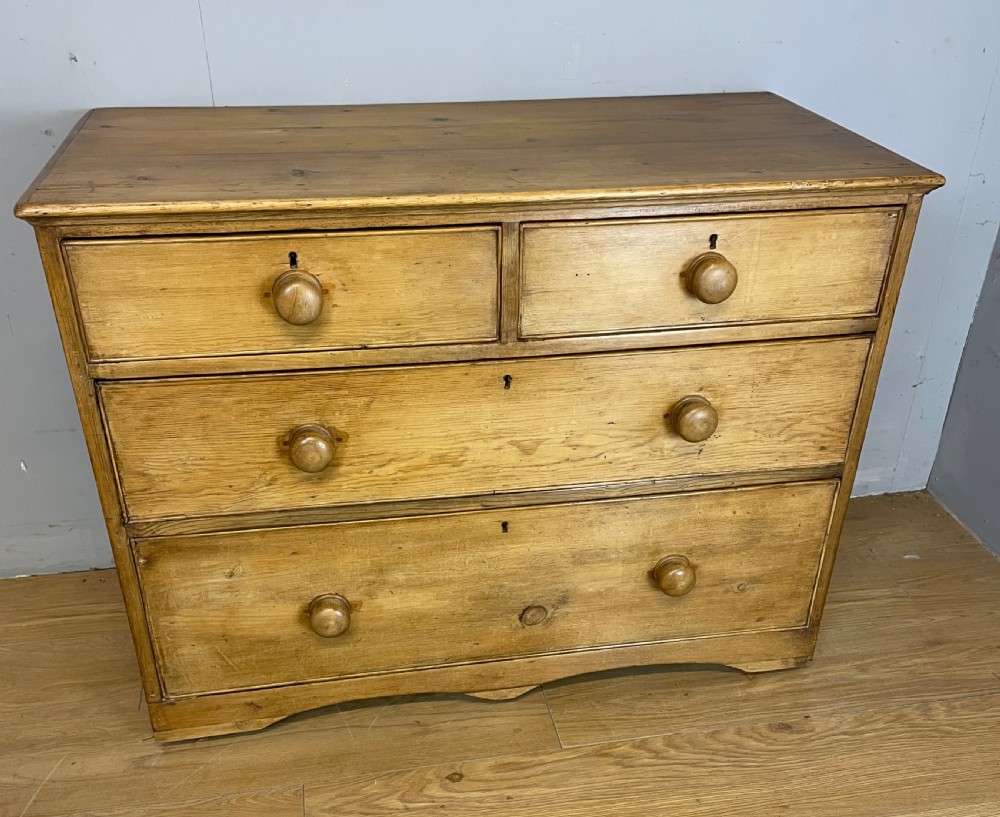 C19TH pine chest of drawers  View II