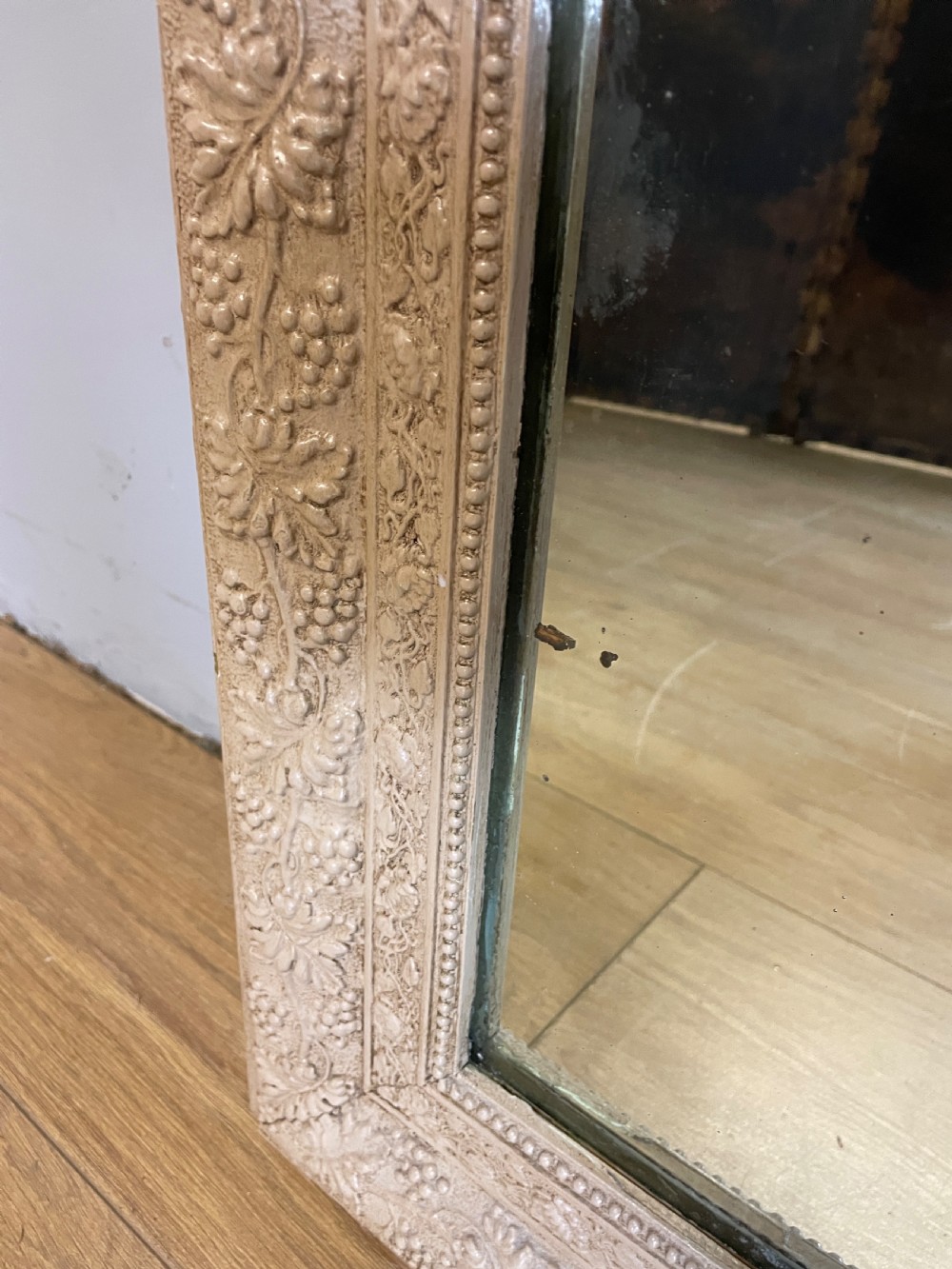 C19TH carved and painted pier mirror  View II