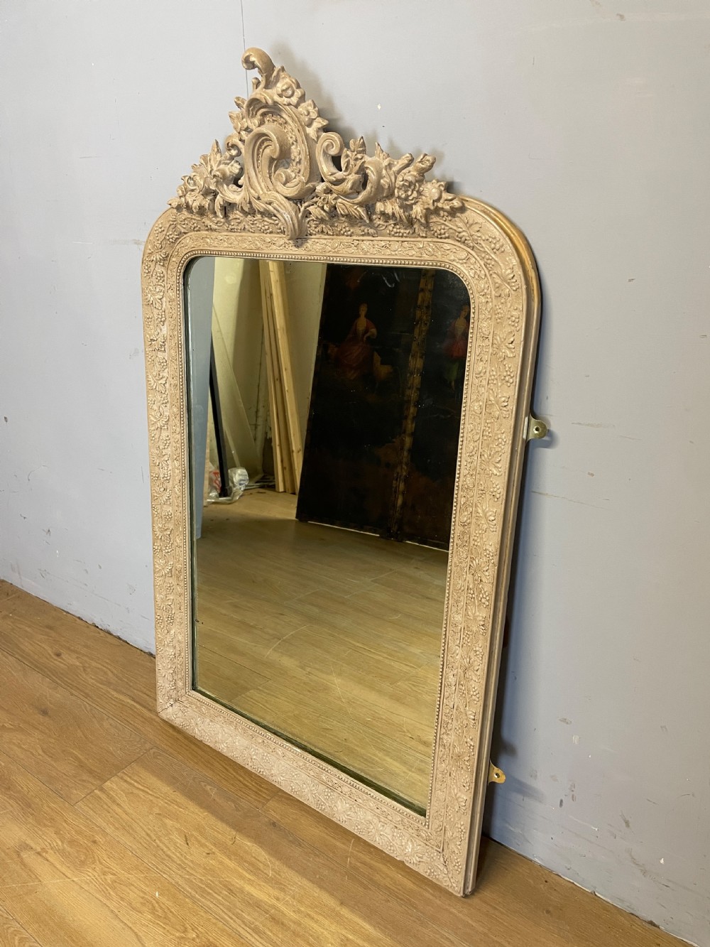 C19TH carved and painted pier mirror  View IV