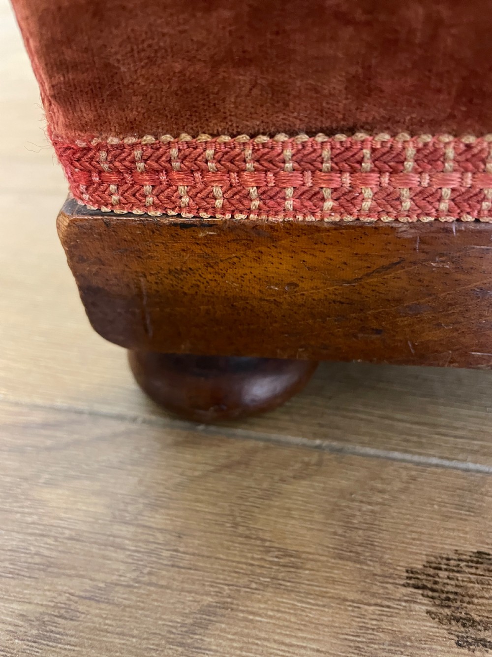 Victorian needlepoint foot stool  View VI
