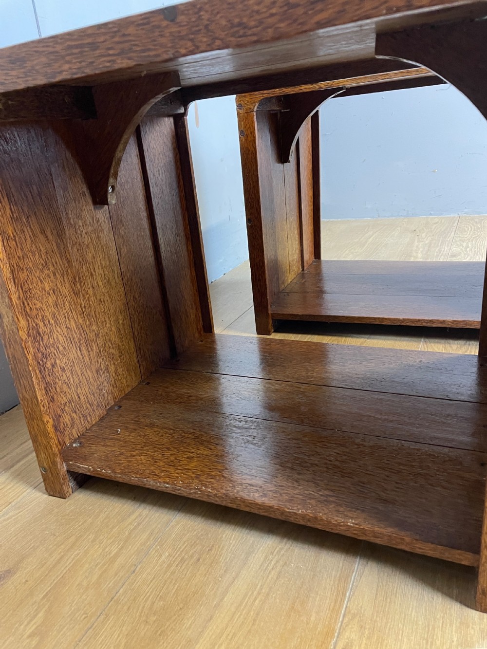 Art Deco pair of palm wood lamp tables  View VII