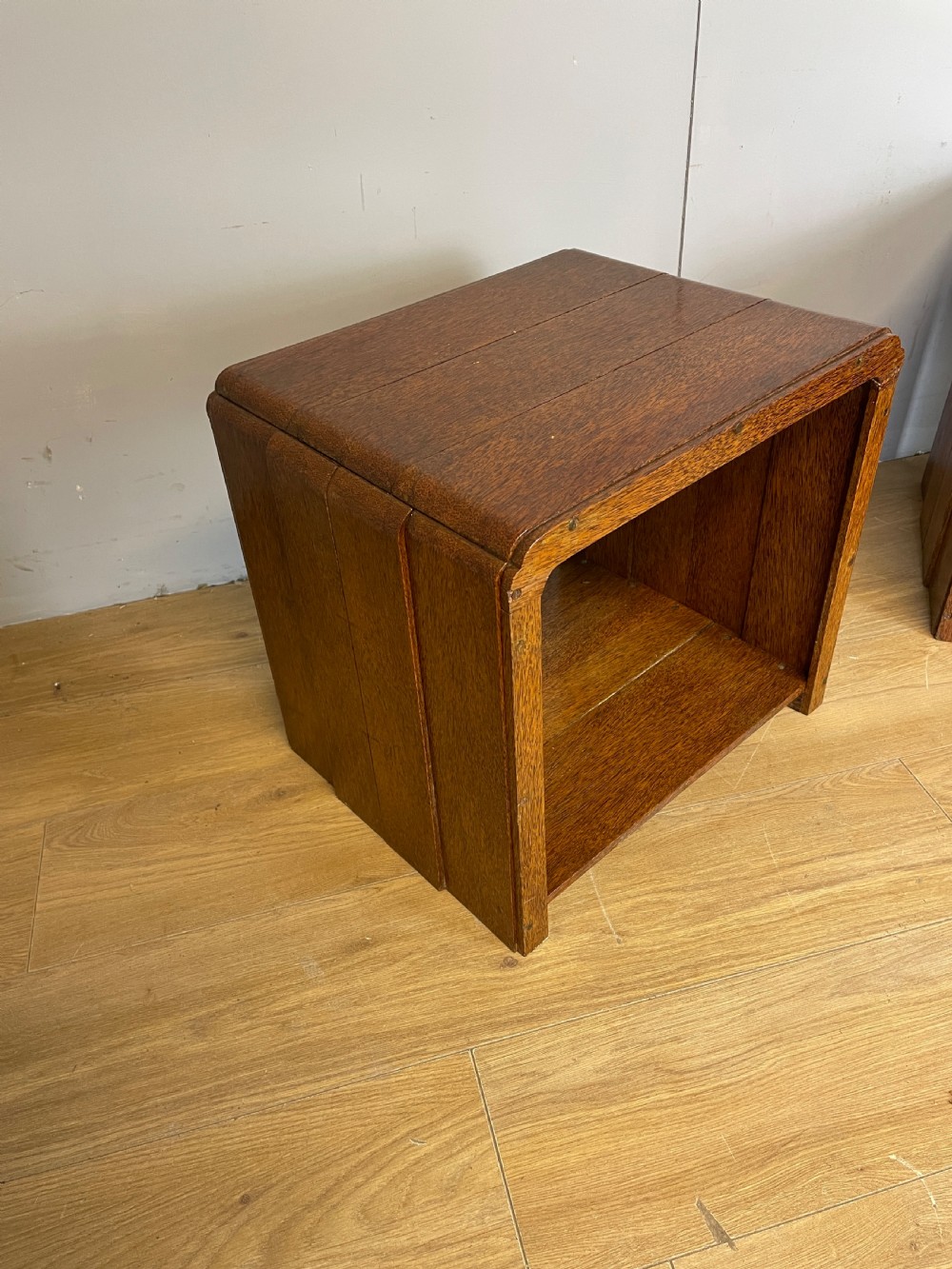 Art Deco pair of palm wood lamp tables  View XI
