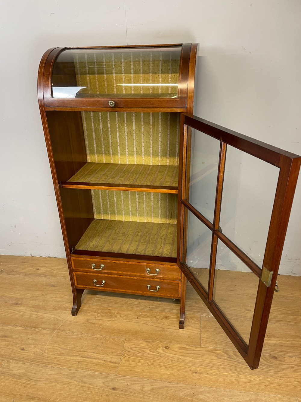 Sheraton revival inlaid mahogany display cabinet  View VI