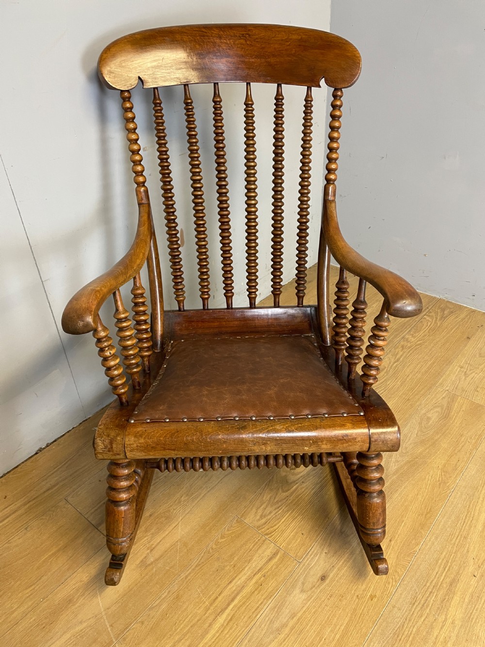 Victorian bobbin turned rocking chair  View III