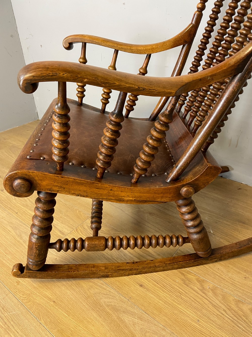 Victorian bobbin turned rocking chair  View V