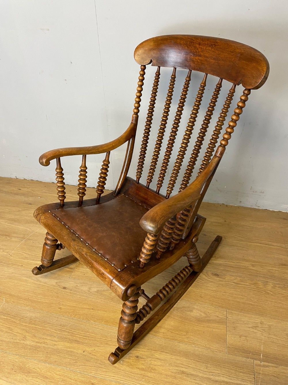 Victorian bobbin turned rocking chair  View X
