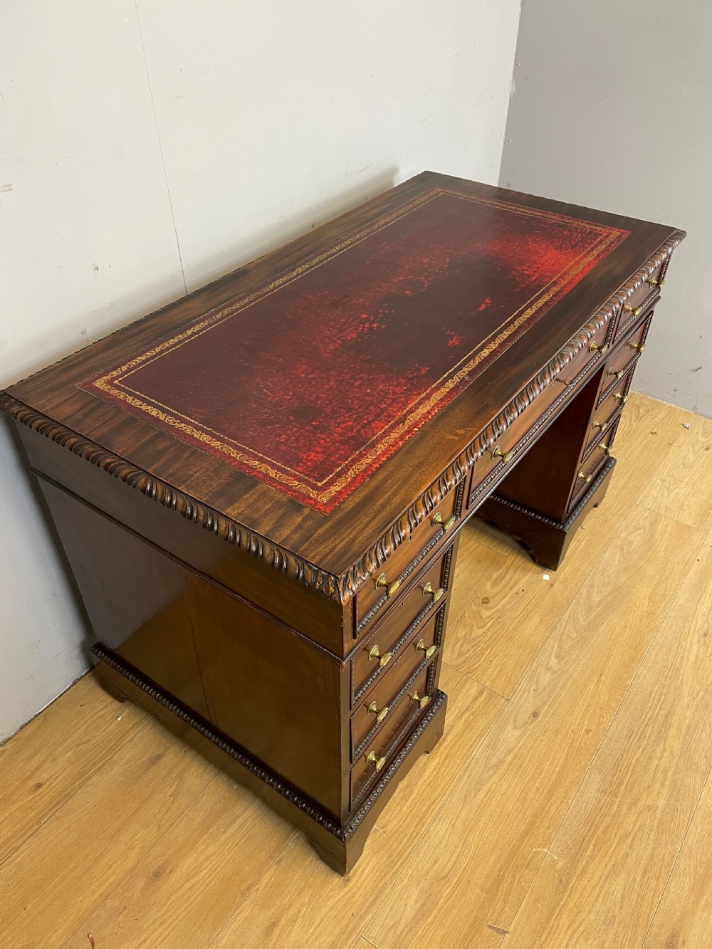 C19TH mahogany three part desk  View IV