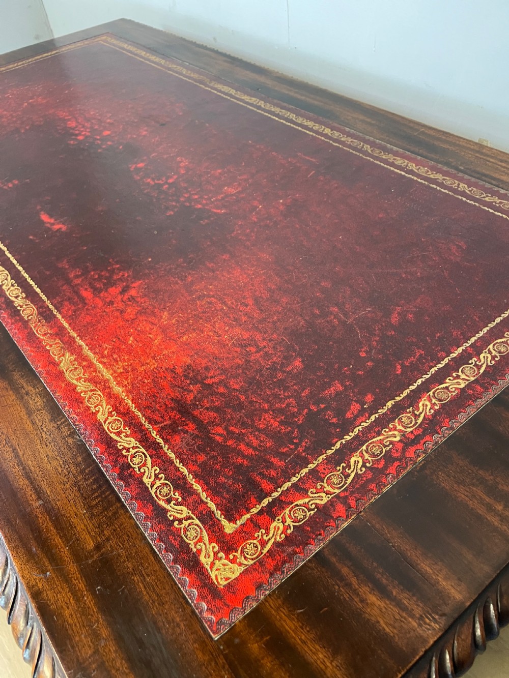 C19TH mahogany three part desk  View IX