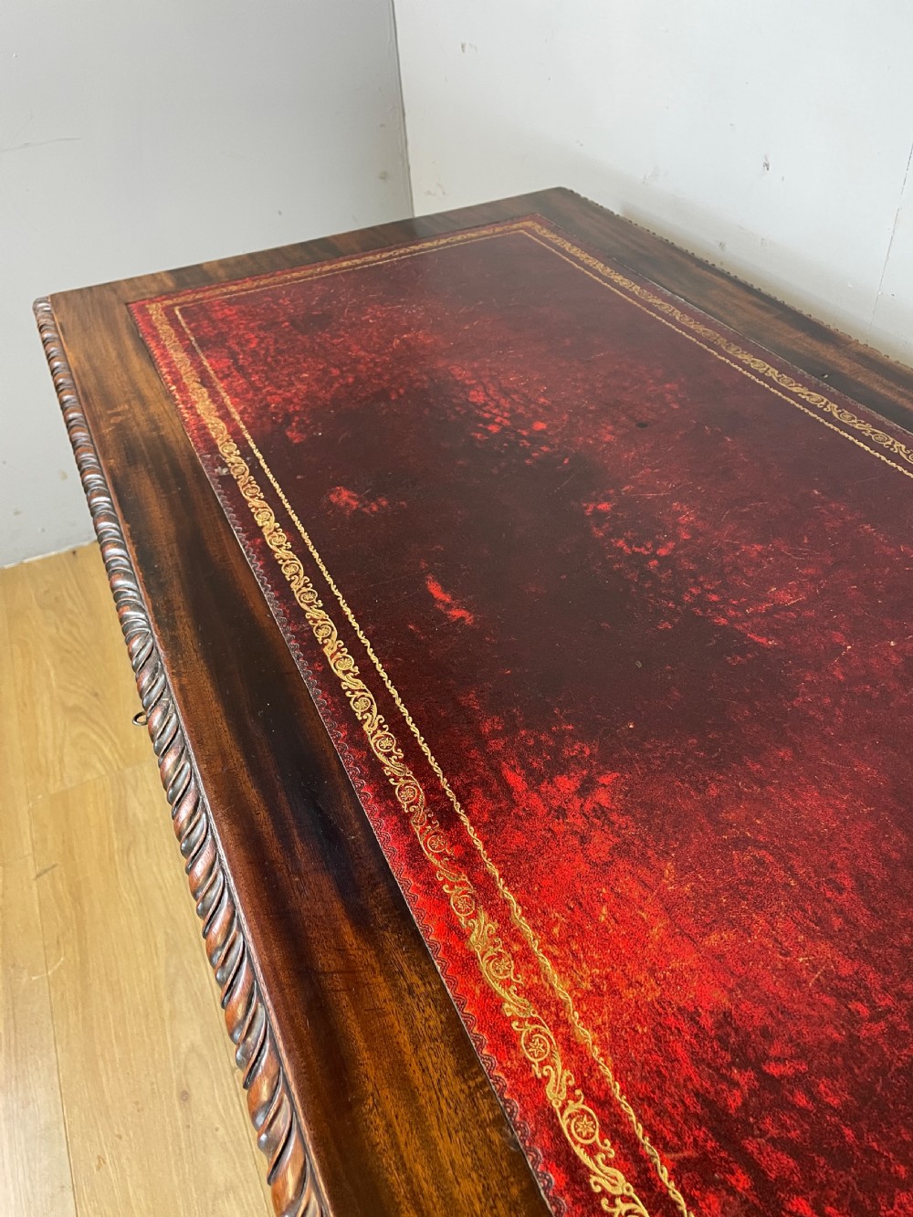 C19TH mahogany three part desk  View X
