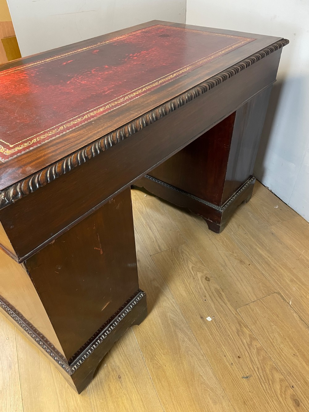 C19TH mahogany three part desk  View XI