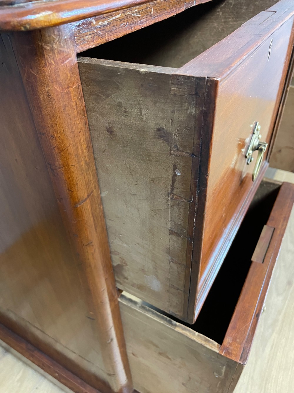 C19TH mahogany kneehole gothic desk with provenance  View VII