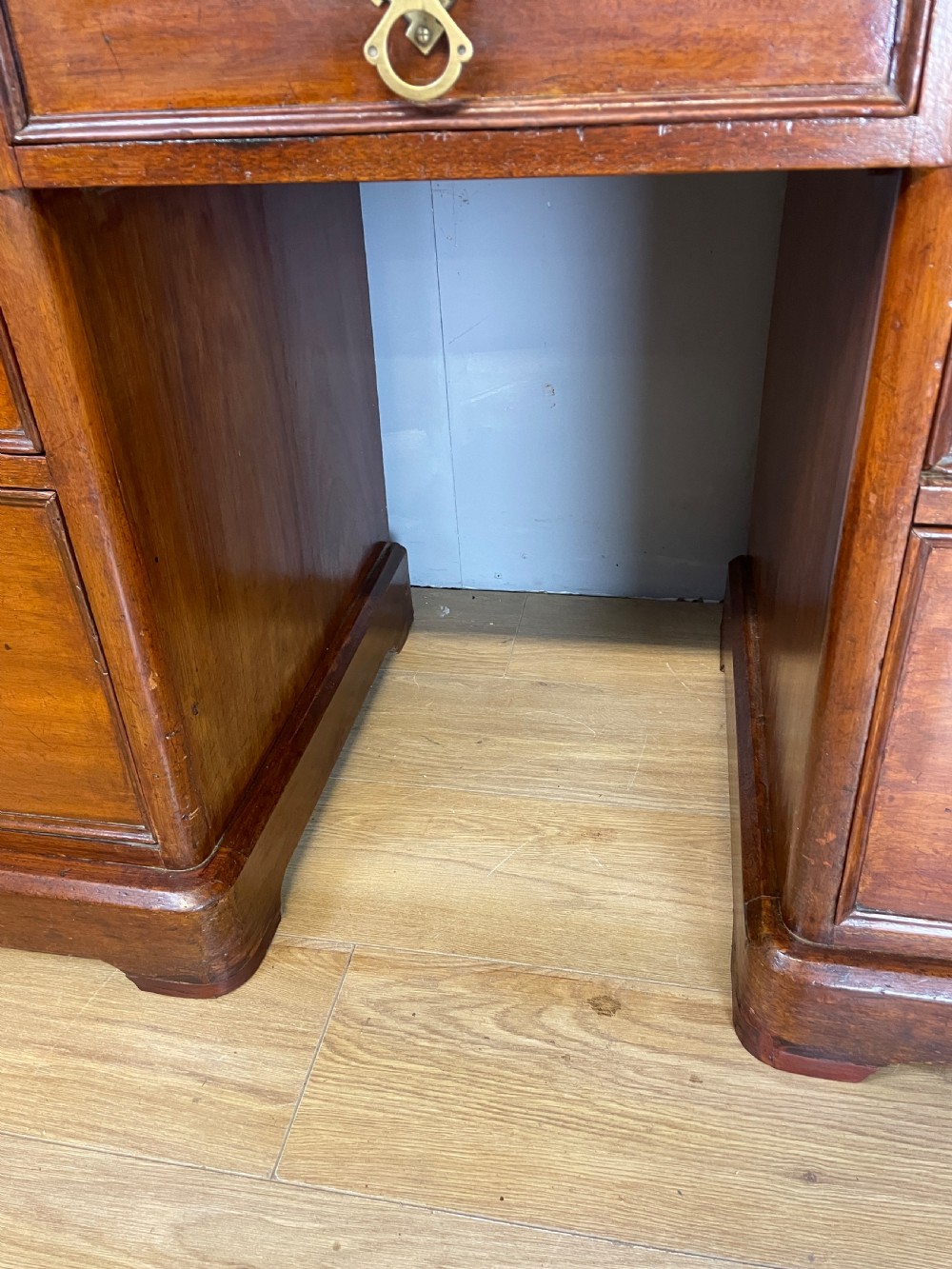 C19TH mahogany kneehole gothic desk with provenance  View VIII