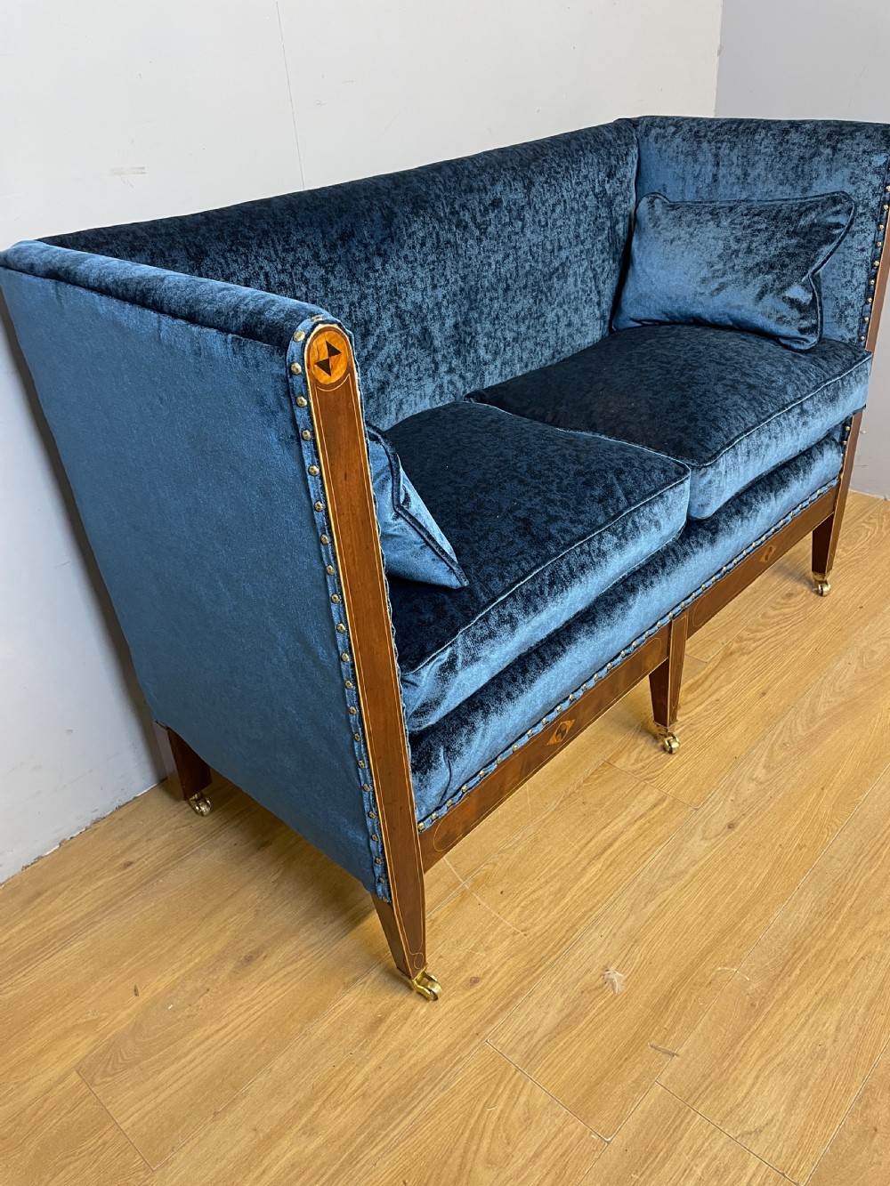 Georgian inlaid mahogany framed sofa circa 1810 View VII