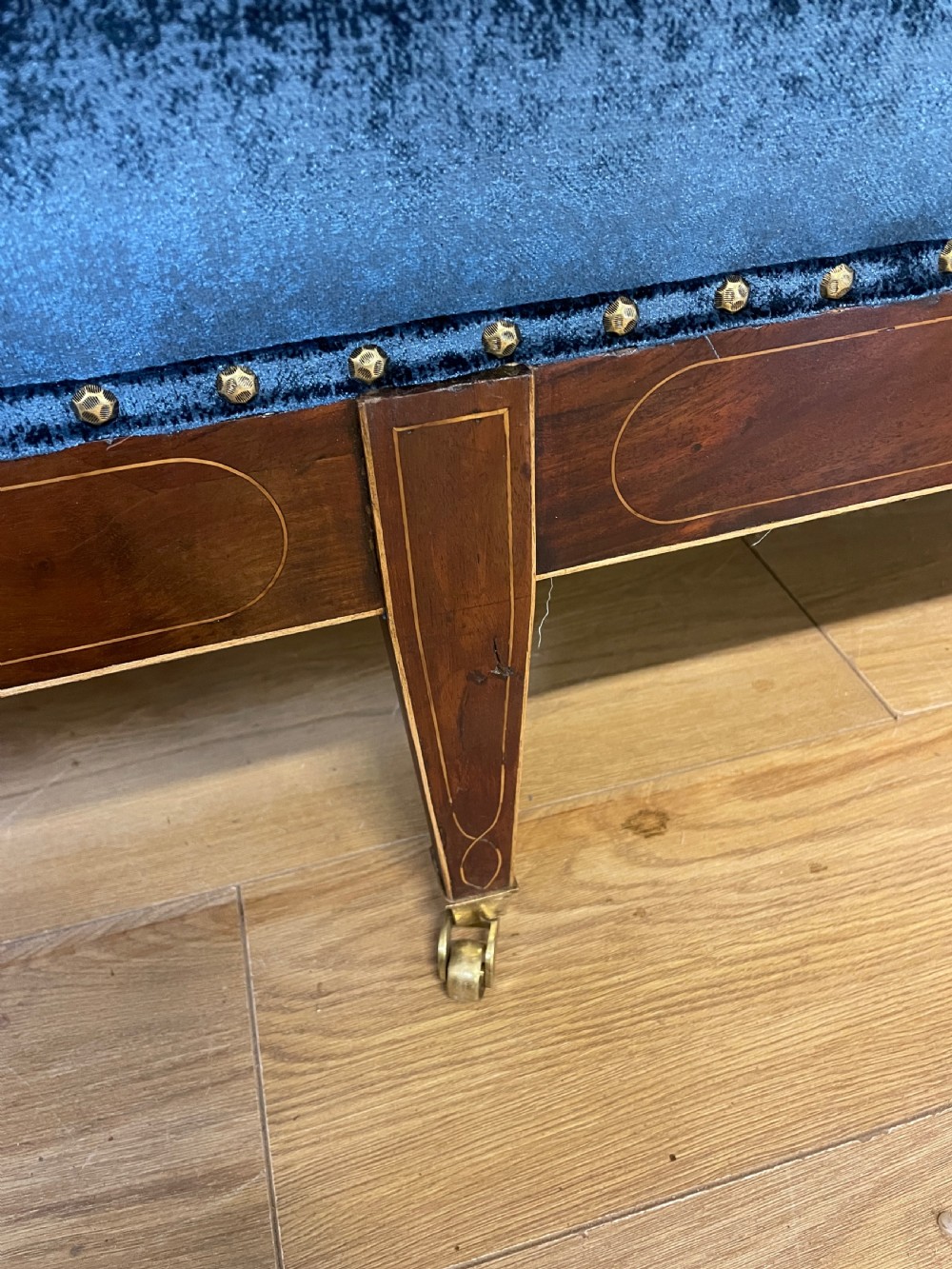Georgian inlaid mahogany framed sofa circa 1810 View VIII
