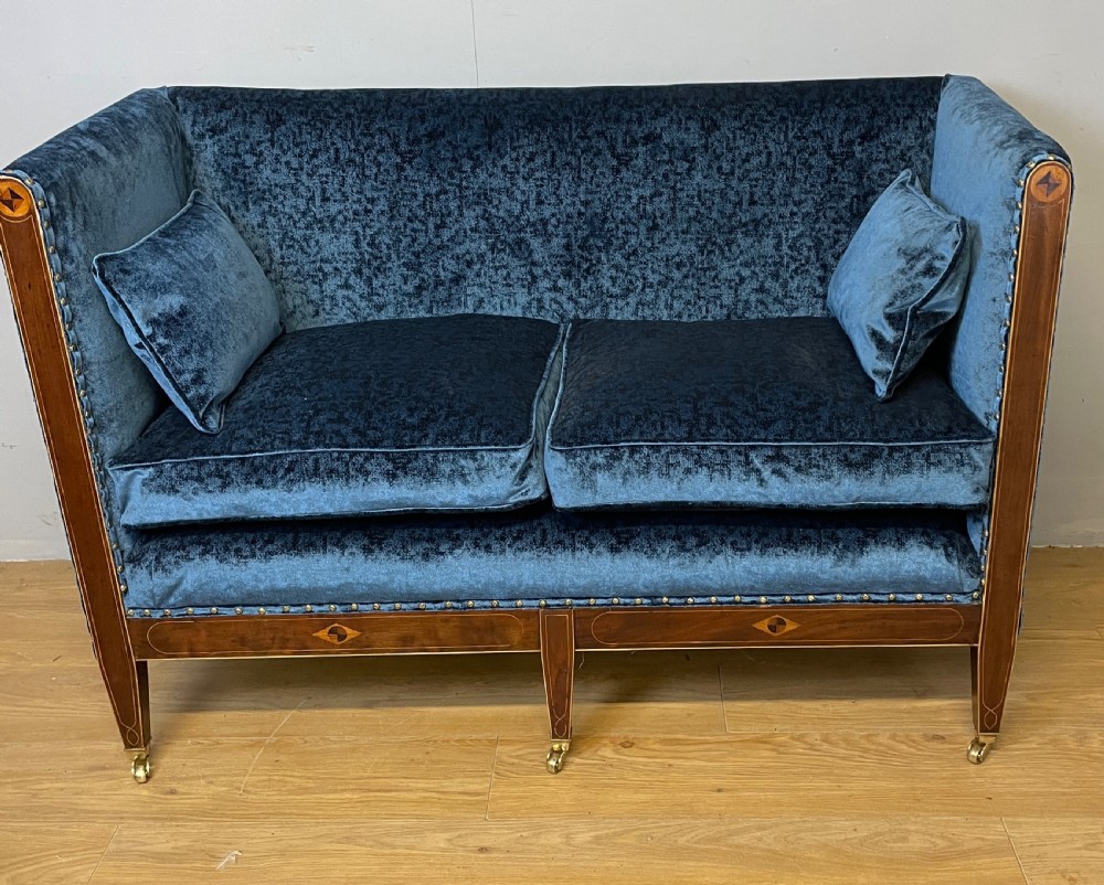 Georgian inlaid mahogany framed sofa circa 1810 View X