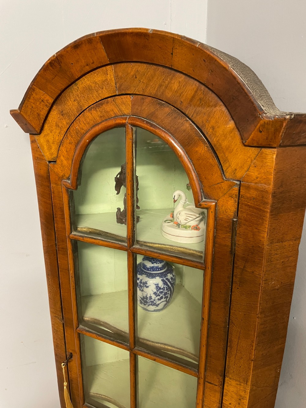C19TH walnut freestanding corner cupboard  View IV