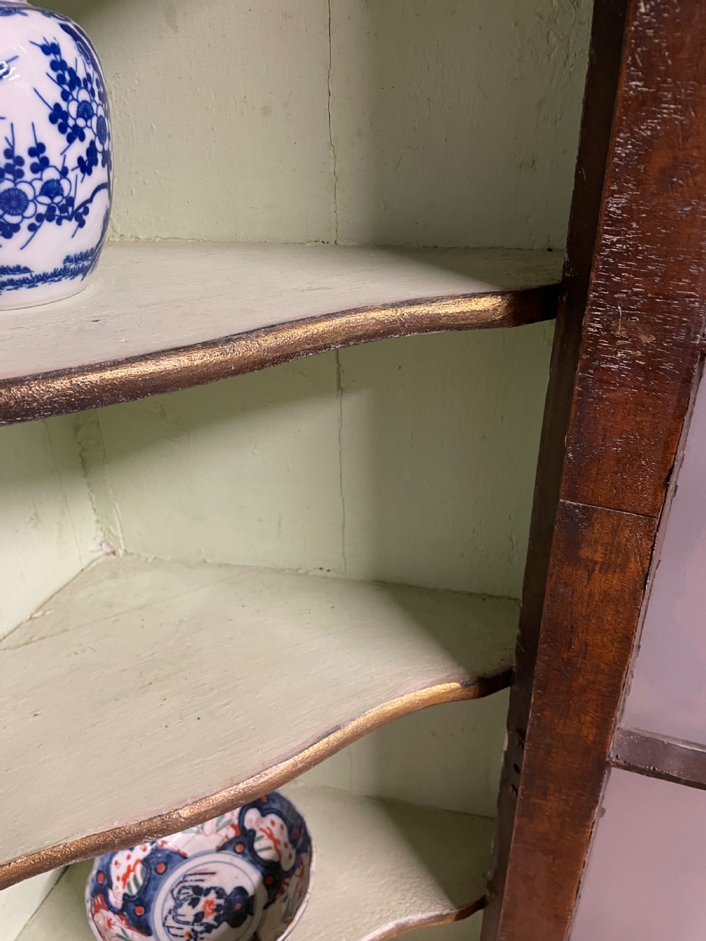 C19TH walnut freestanding corner cupboard  View VII