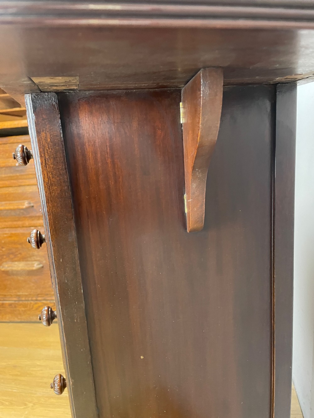 Edwardian six drawer cabinet with drop flap top  View IX