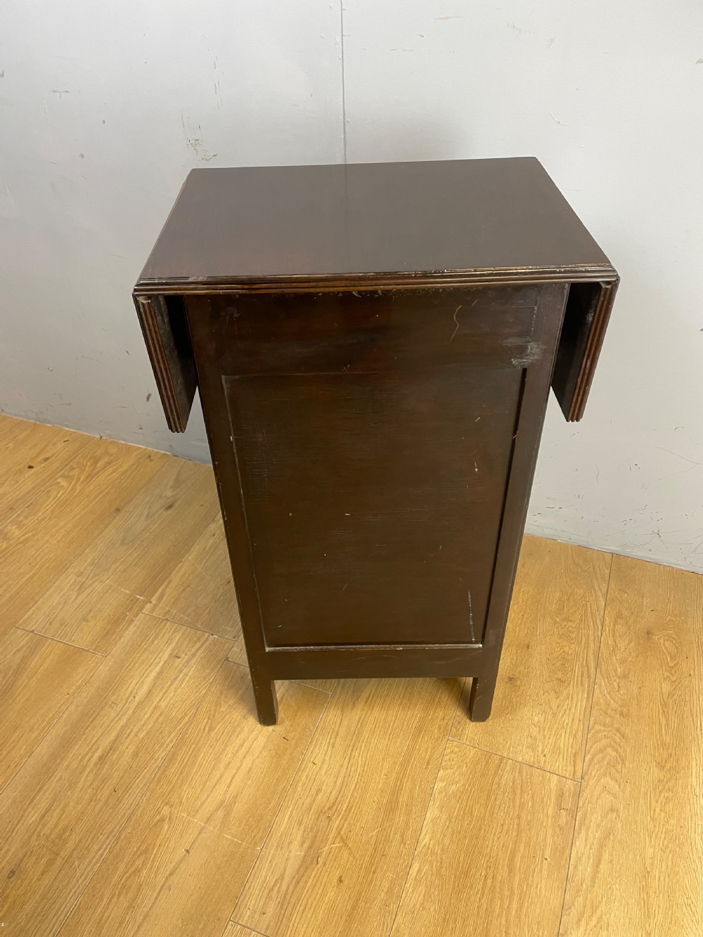 Edwardian six drawer cabinet with drop flap top  View X