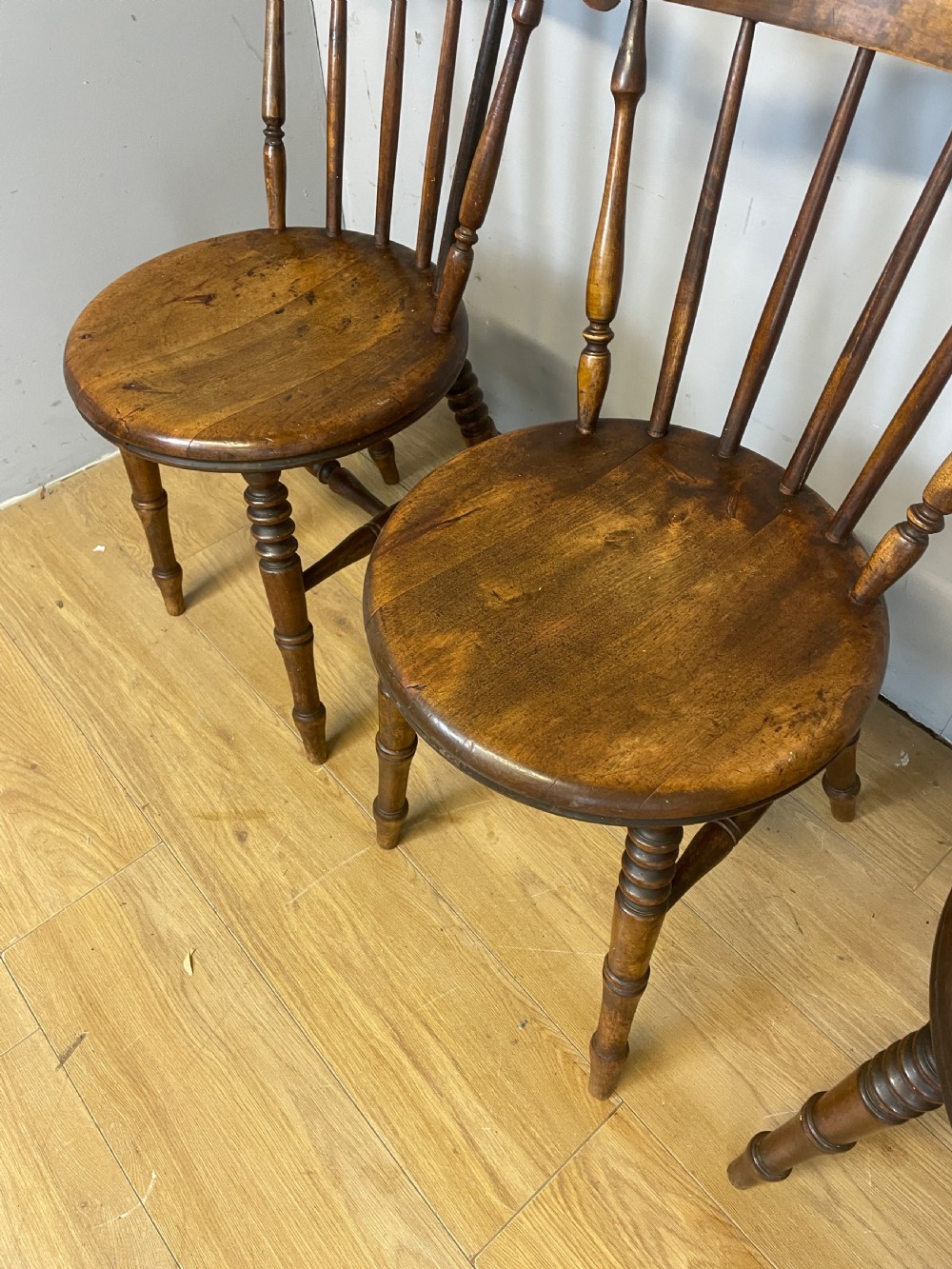 Set of 4 Edwardian ibex penny chairs  View V