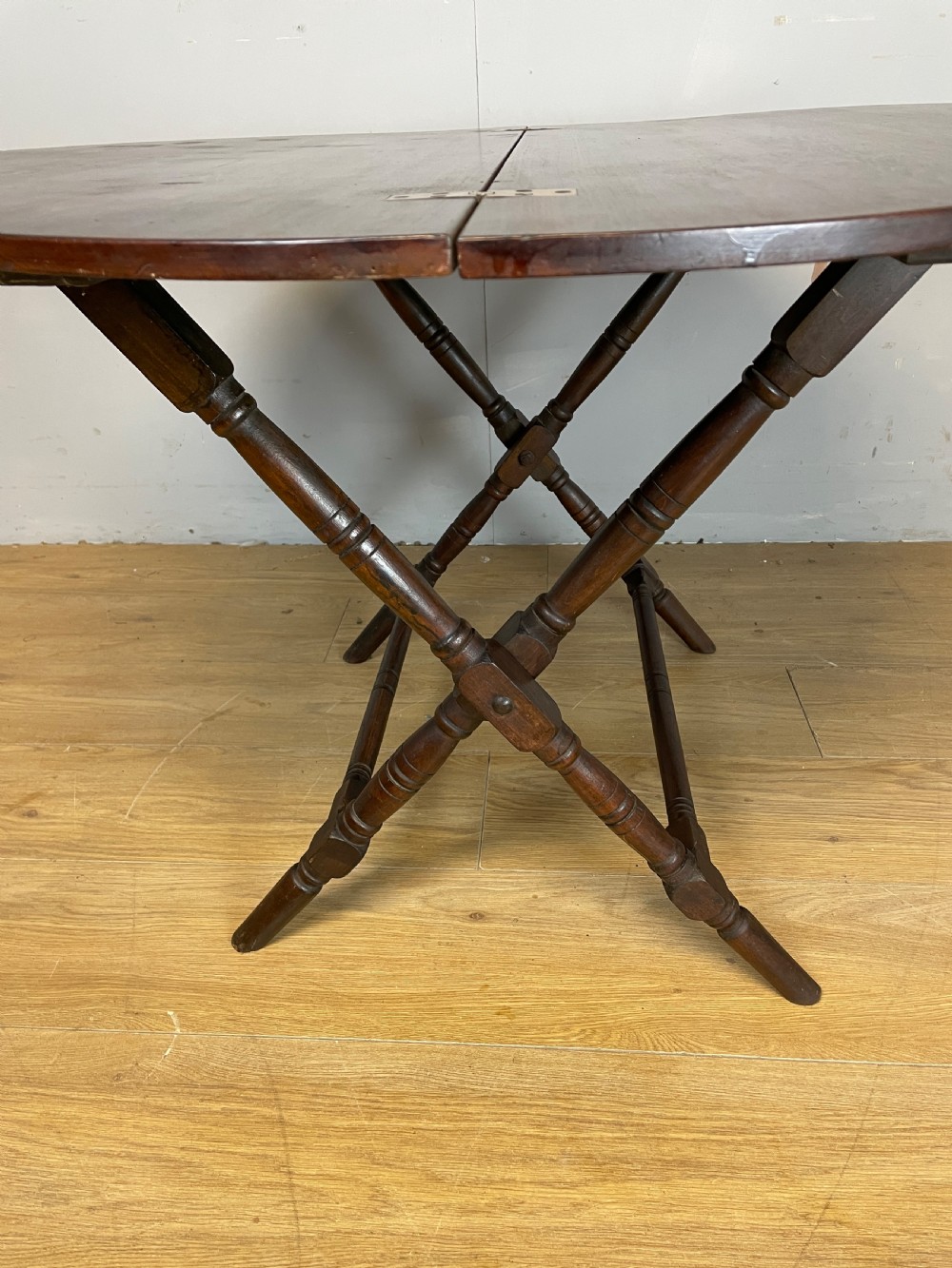 C19TH Demi lune coaching campaign table View II