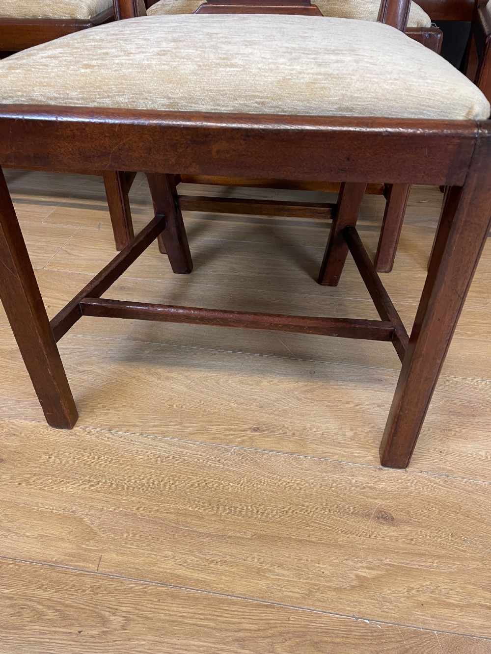 Set of eight mahogany Hepplewhite style chairs circa 1900 View III