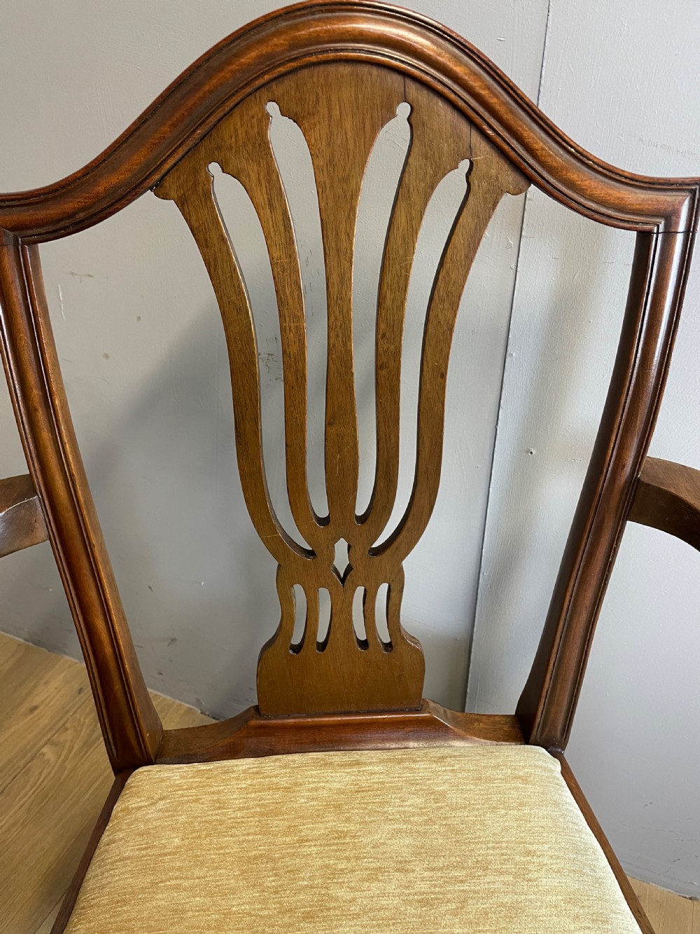Set of eight mahogany Hepplewhite style chairs circa 1900 View X