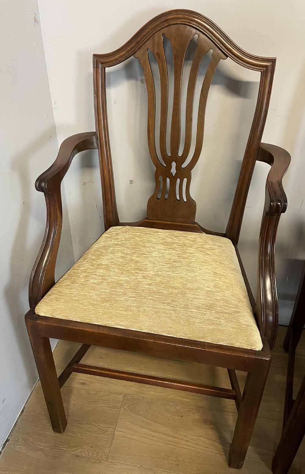 Set of eight mahogany Hepplewhite style chairs circa 1900 View XVII