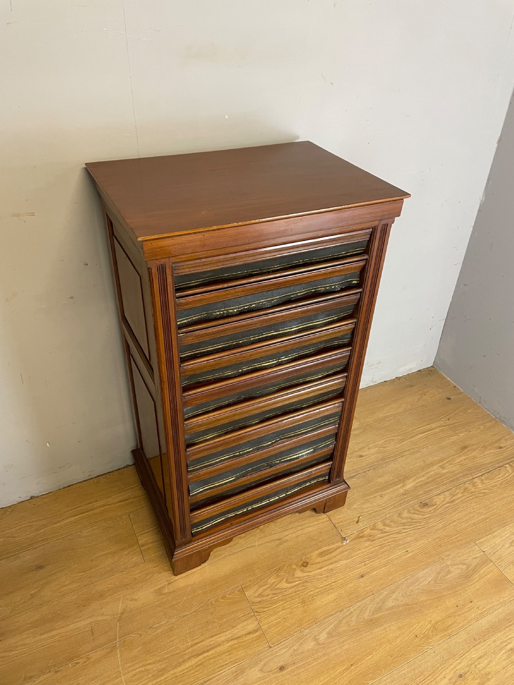 C19TH walnut 9 drawer document cabinet from an Oxford college   View II