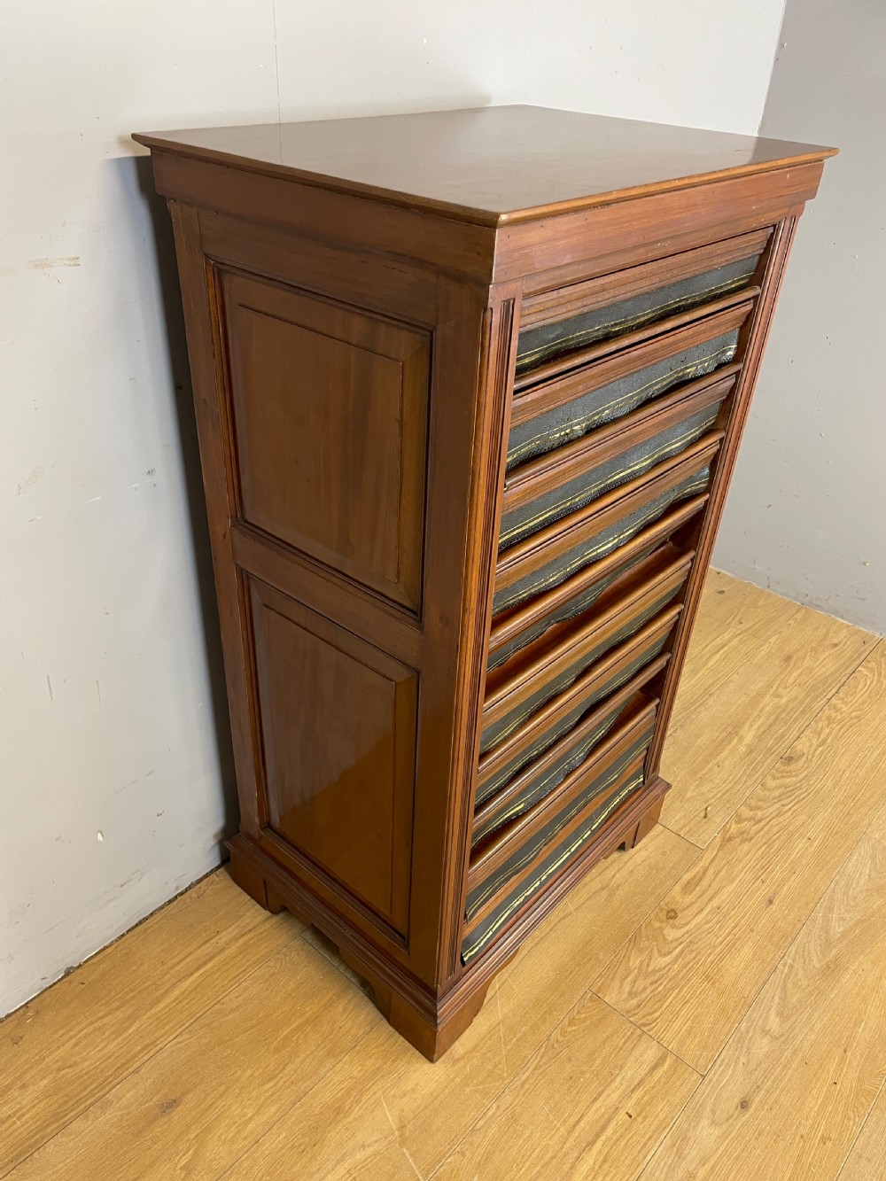 C19TH walnut 9 drawer document cabinet from an Oxford college   View XI