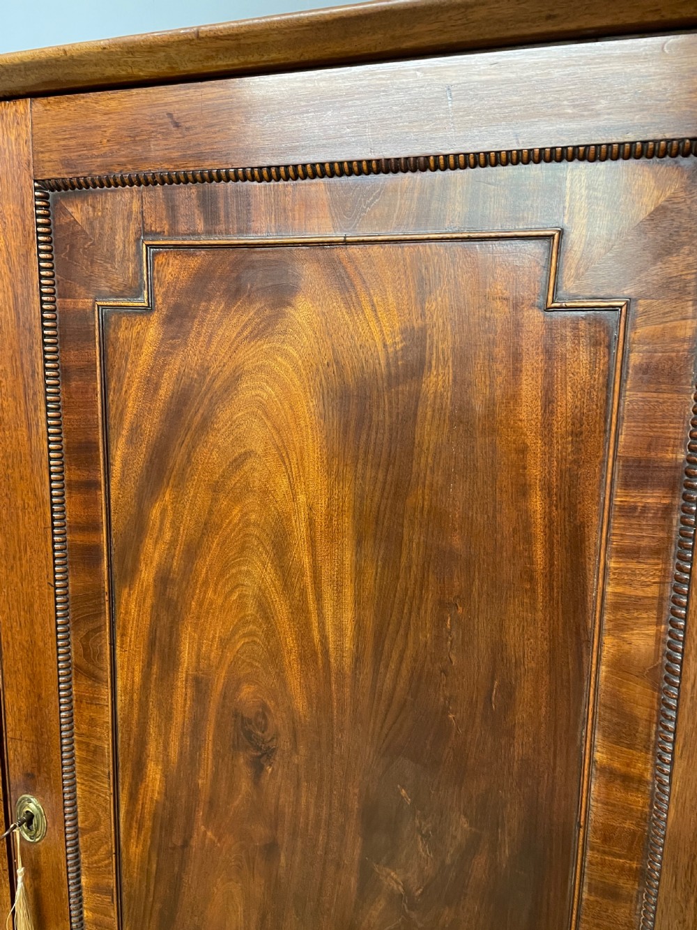 Late Regency country house flame mahogany Housekeepers cupboard View IV