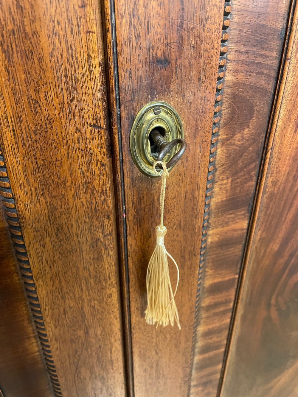 Late Regency country house flame mahogany Housekeepers cupboard View X
