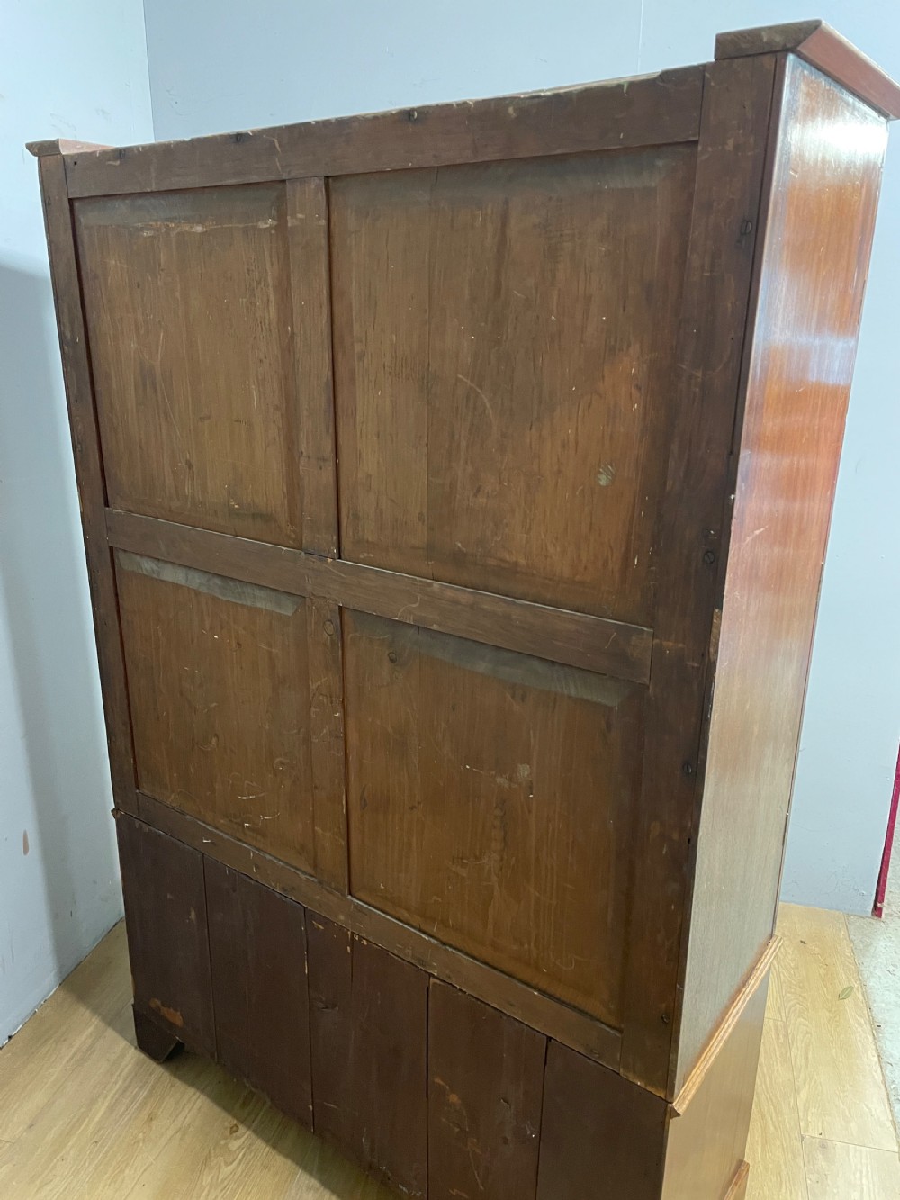 Late Regency country house flame mahogany Housekeepers cupboard View XIV