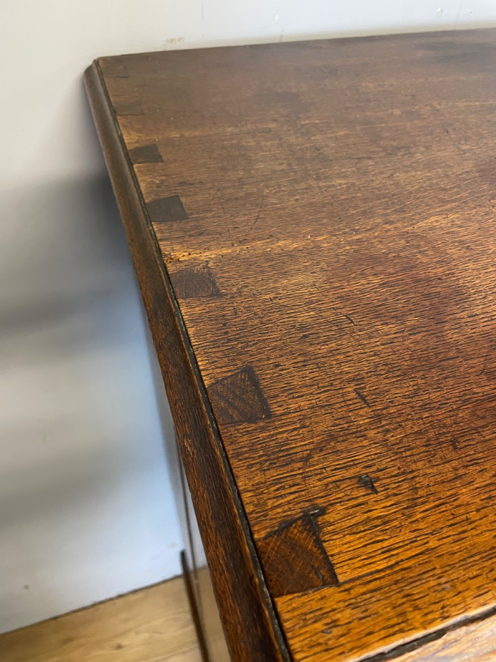 Georgian golden oak six height chest of drawers circa 1790 View IX