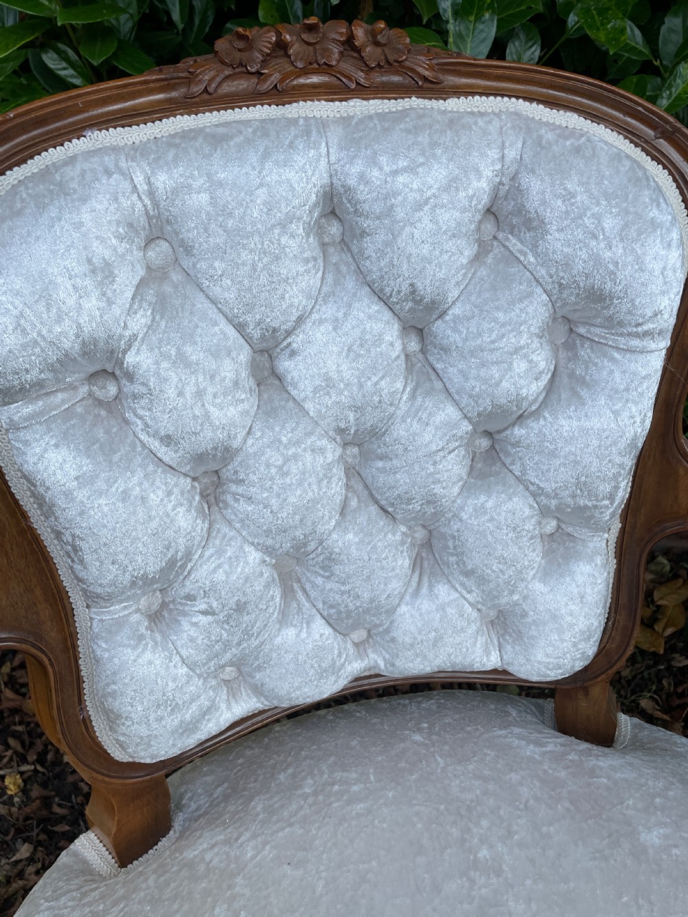 Pair of solid walnut Louis Quinze style armchairs  View VII