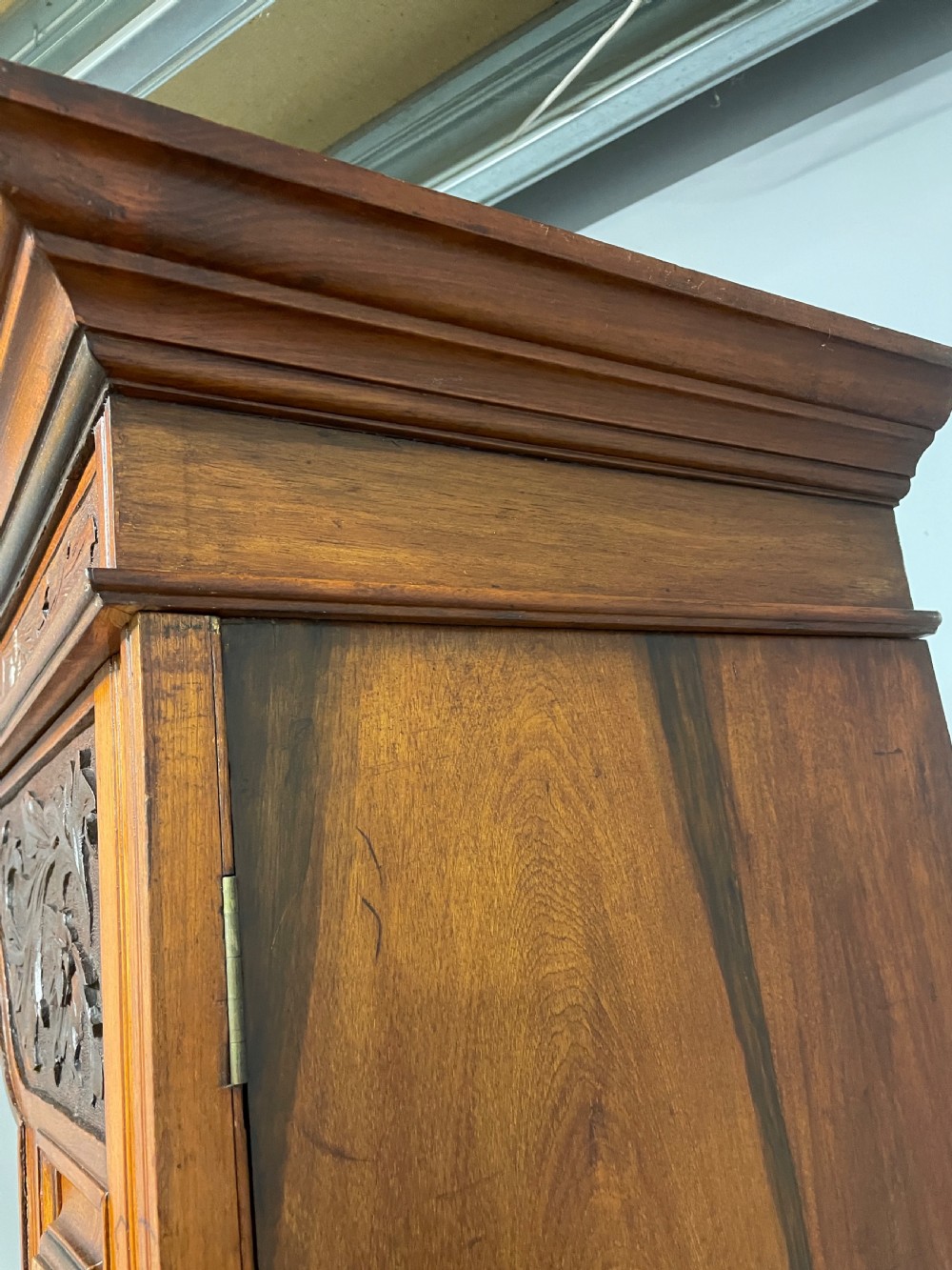 Arts and crafts walnut double wardrobe circa 1890 View VIII