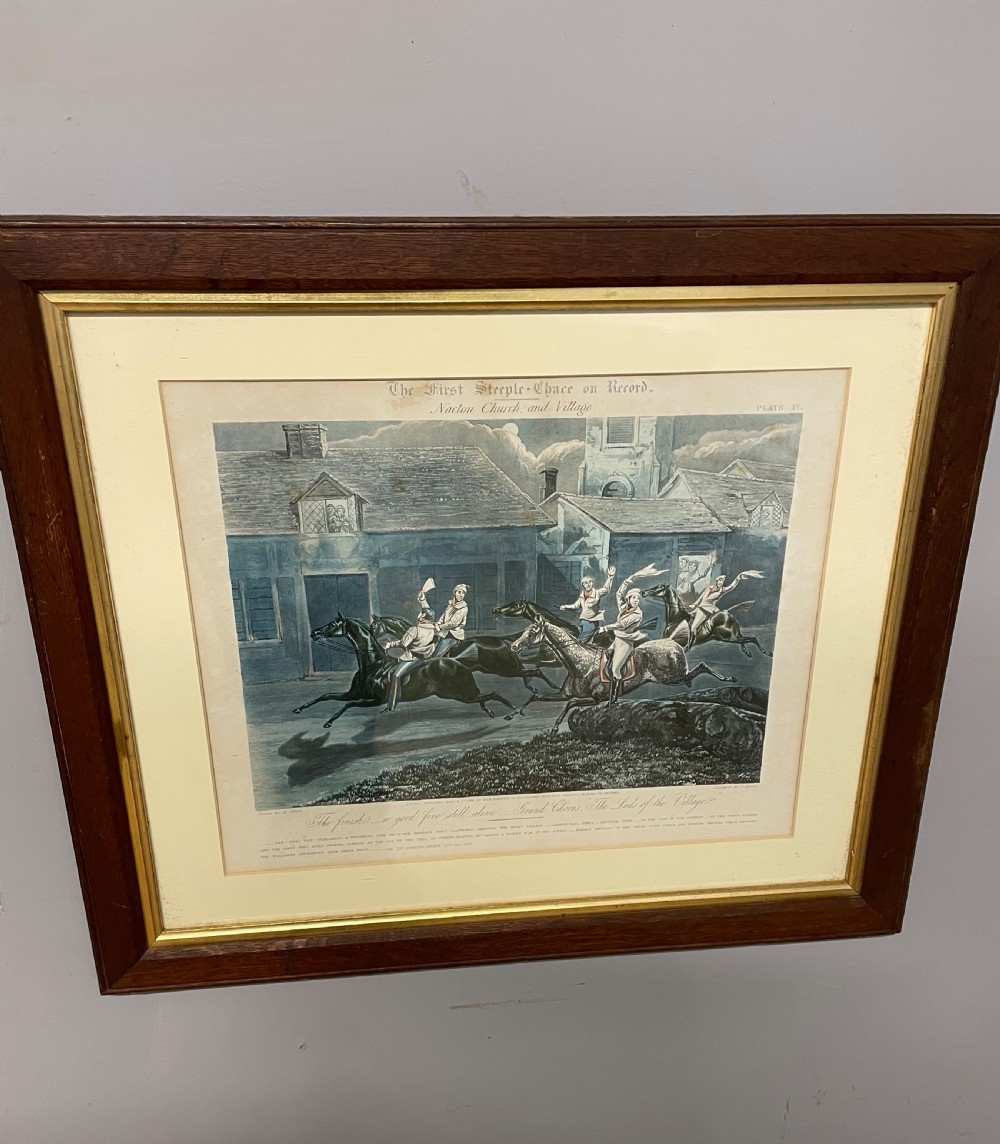 C19TH set of four horse racing prints by Alken View VI