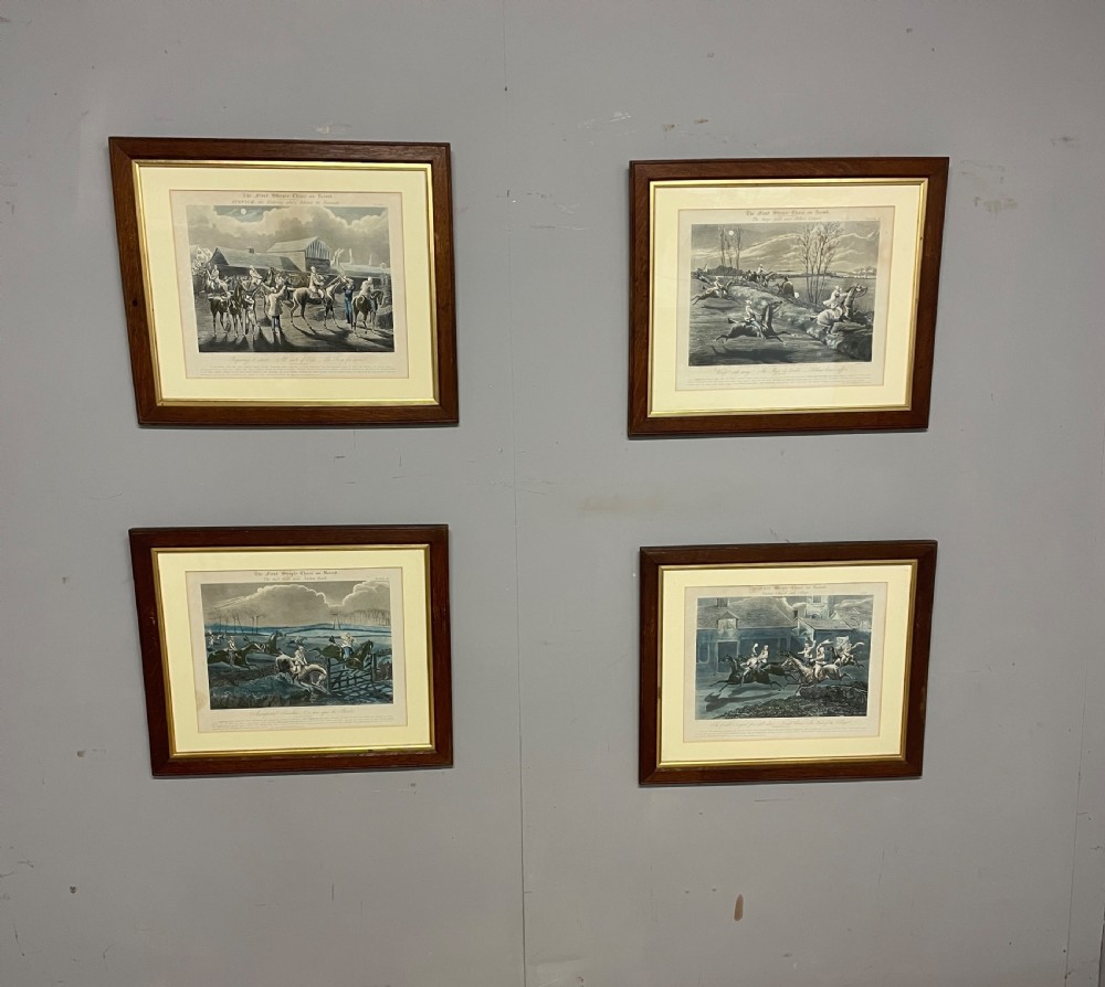 C19TH set of four horse racing prints by Alken View IX