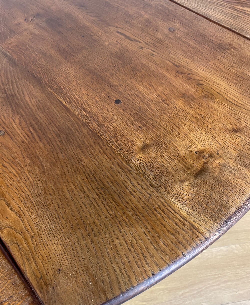 C19TH  large oak 8 seater gate leg dining table  View V
