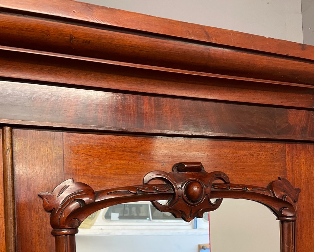 C19TH mahogany two door double wardrobe  View IV