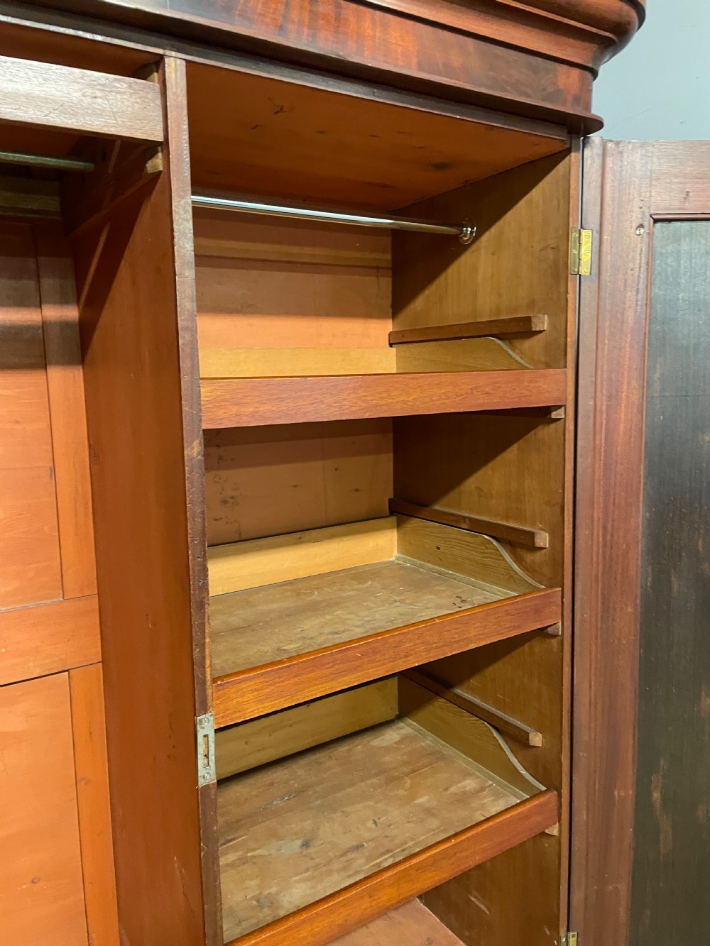 C19TH mahogany two door double wardrobe  View X