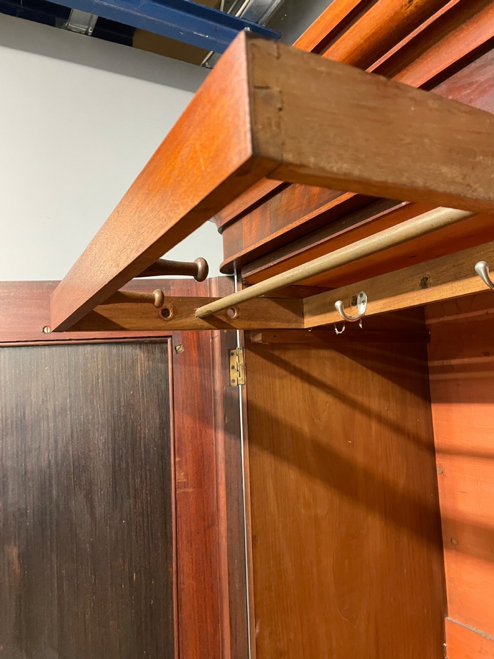 C19TH mahogany two door double wardrobe  View XI