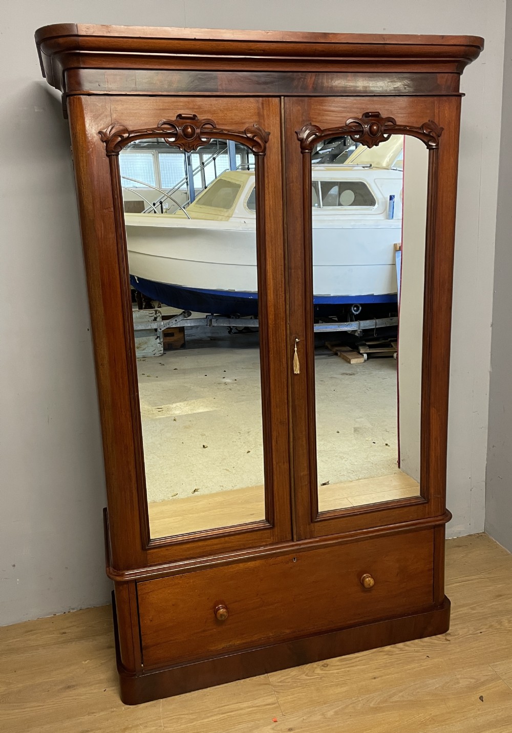 C19TH mahogany two door double wardrobe  View XVI