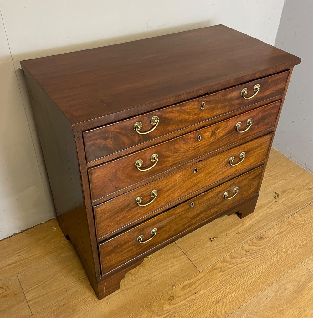 C19TH mahogany 4 height chest of drawers  View II