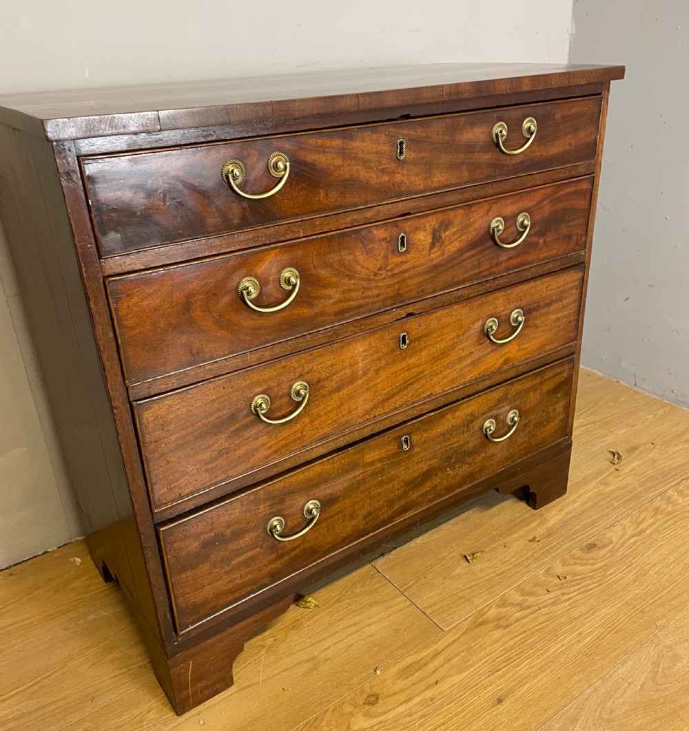 C19TH mahogany 4 height chest of drawers  View III