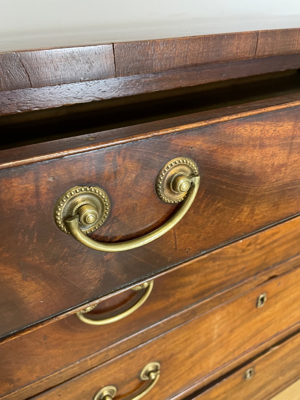 C19TH mahogany 4 height chest of drawers  View VI